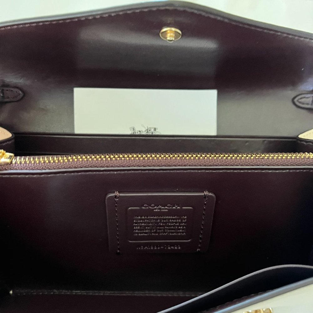 Coach Envelope Chain Wallet In Color-Block - image 7